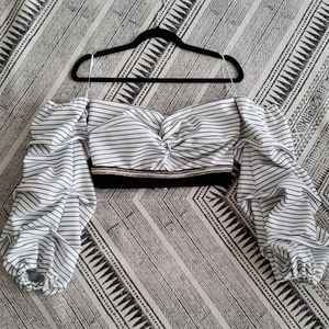 River Island Going Out Off the Should Top Black